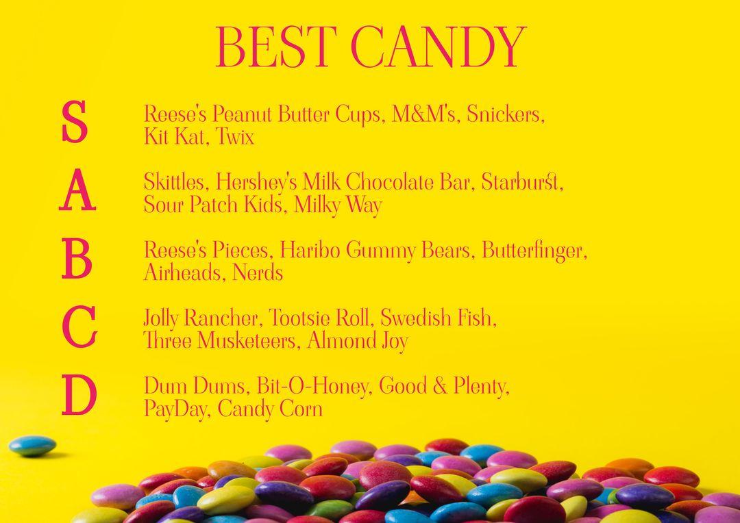 Bright Candy Ranking Concept with Colorful Background - Download Free Stock Templates Pikwizard.com
