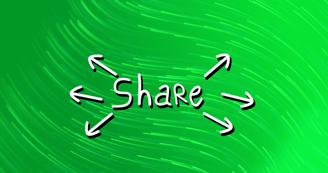 Sharing Concept with Arrows on Abstract Green Background