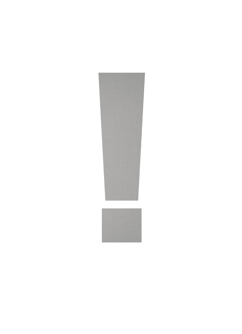 Grey Exclamation Mark on Transparent Background Illustration