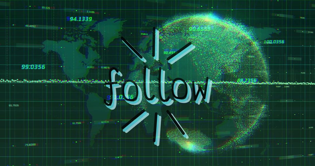 Futuristic Global Visualization with Follow Text