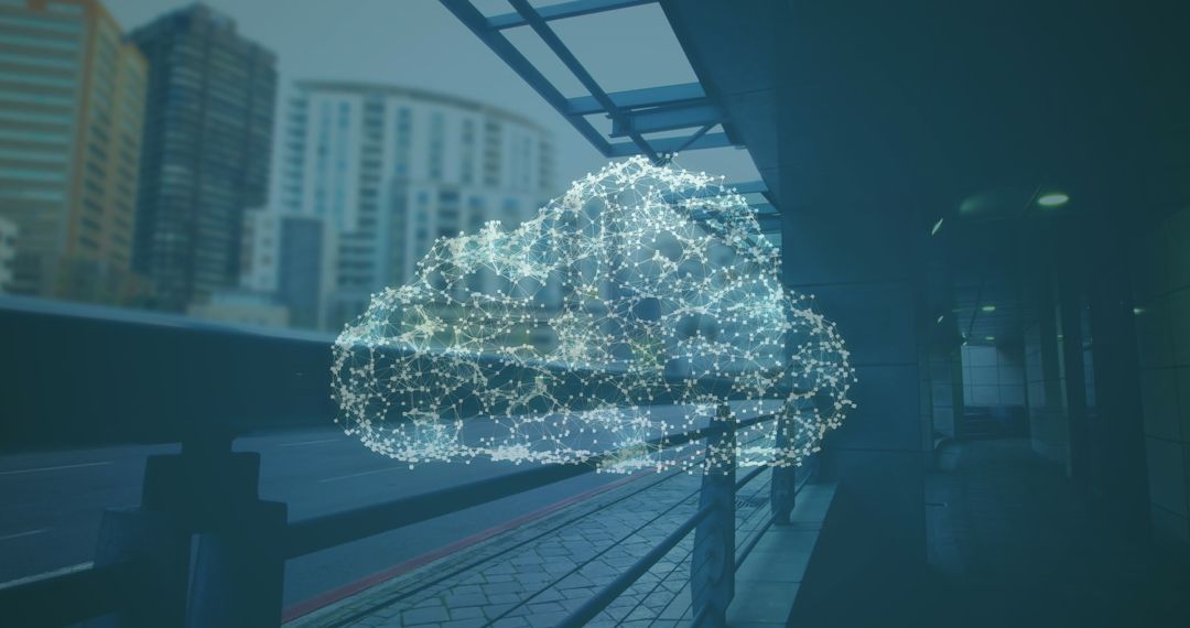 Digital Cloud with Network Connections Symbolizing Cybersecurity