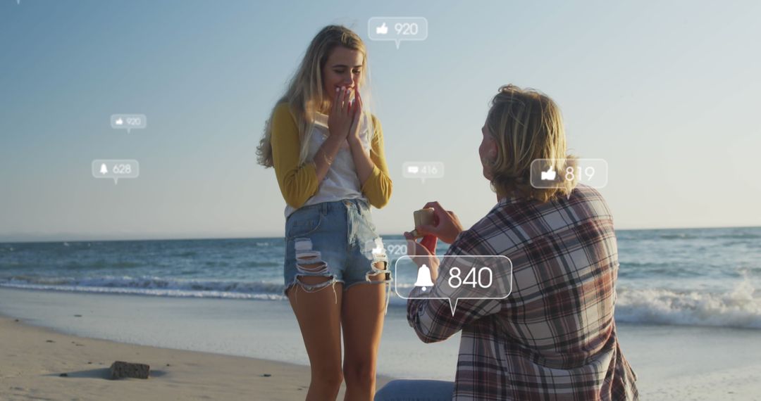 Beach Proposal with Social Media Integration Concept