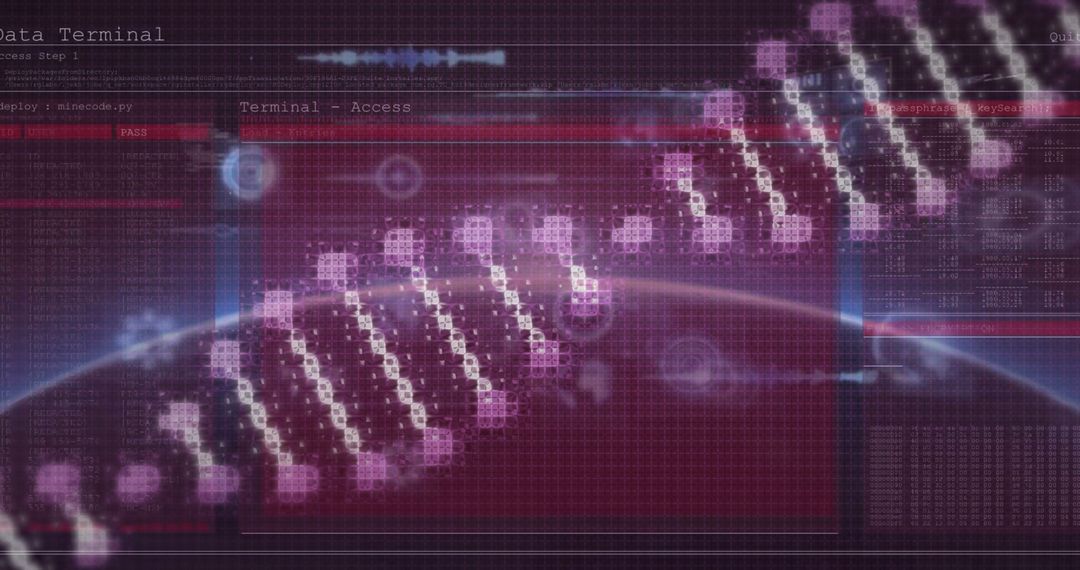 Digital DNA Strand Overlaying Global Connectivity Network