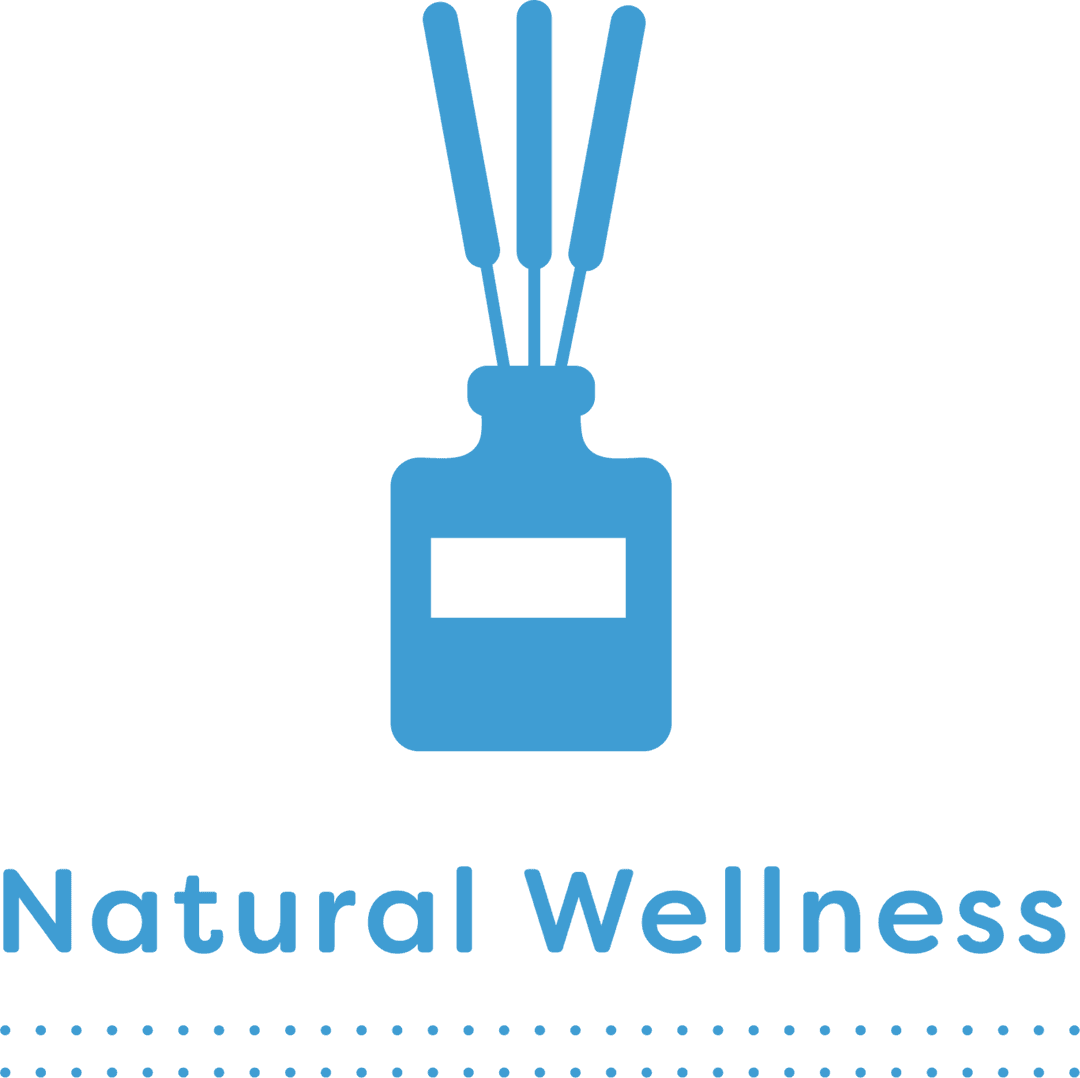 Fragrance Diffuser with Natural Wellness Text on Transparent Background