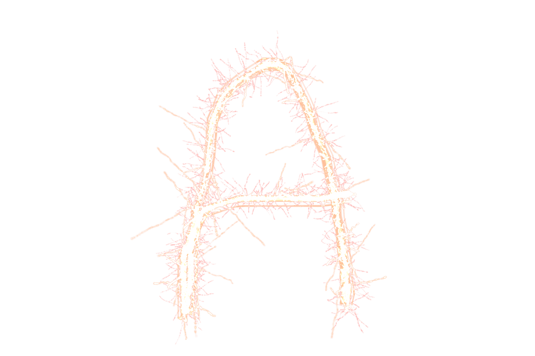 Sparkling Letter A on Transparent Background Modern Vector