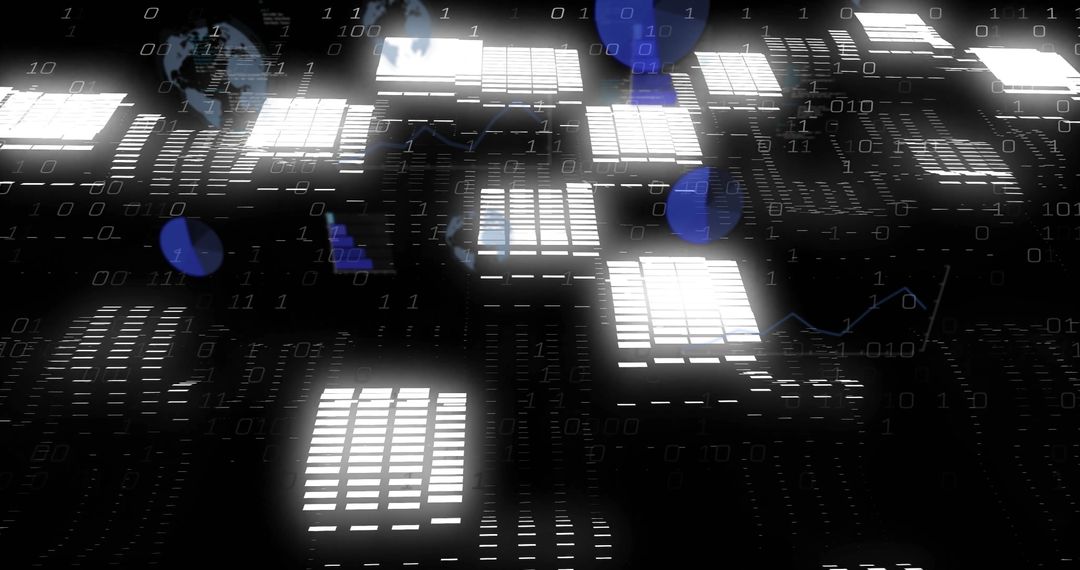 Illuminated Data Blocks in Virtual Grid with Binary Code