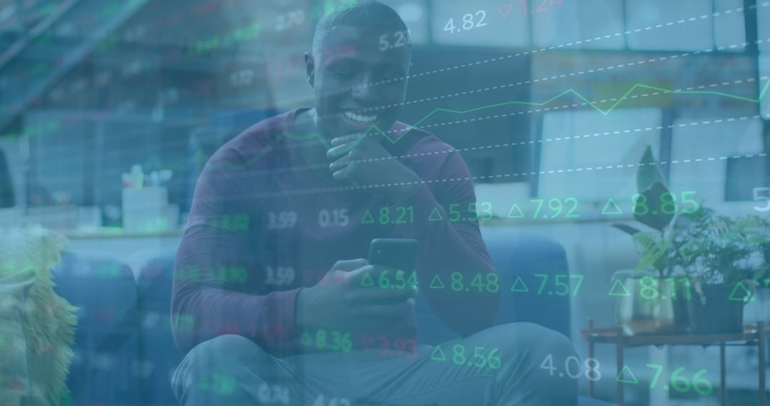 Finance Professional Analyzing Data on Smartphone