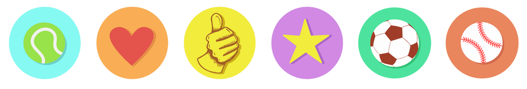 Transparent Vector Icons Set Featuring Sports Balls and Symbols