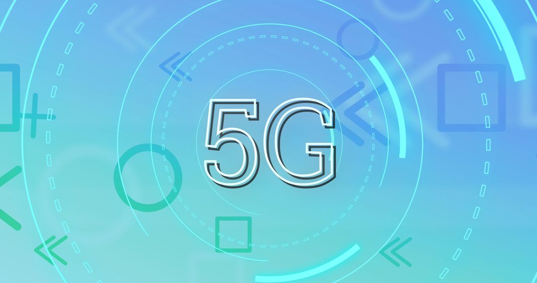 Digital 5G Communications Concept with Futuristic Graphics