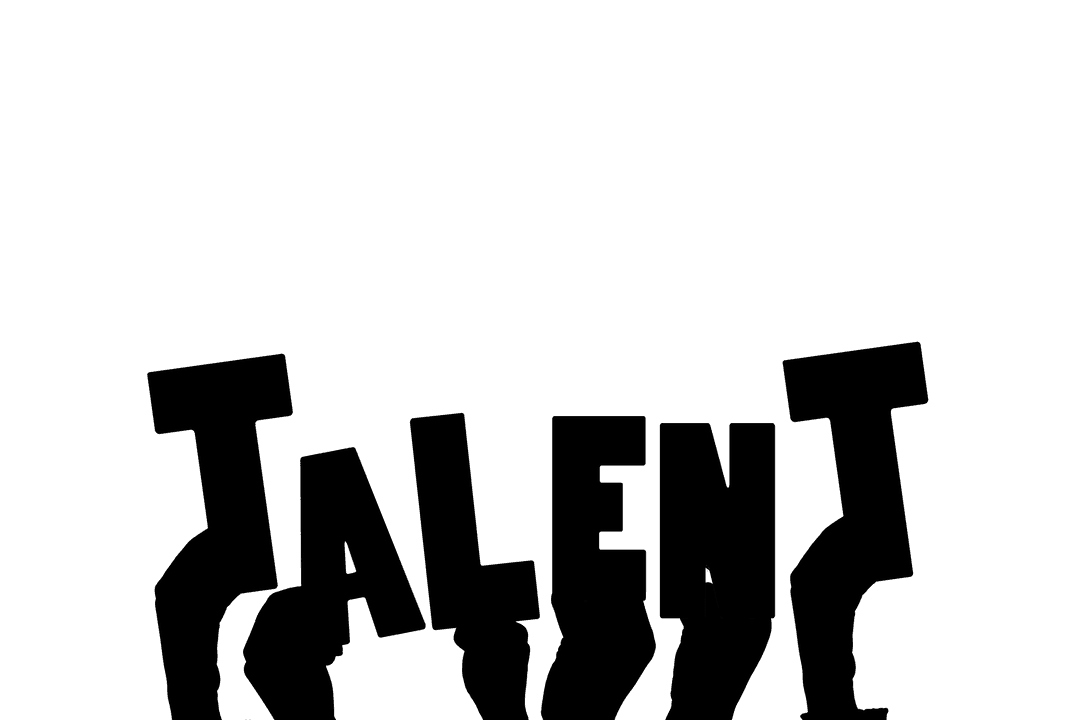 Talent Text Illustration on Transparent Background for Communication