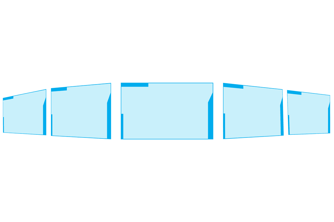 Transparent Vector of Modern Blue Screens