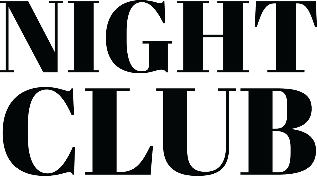 Bold Night Club Text on Transparent Background for Party Events