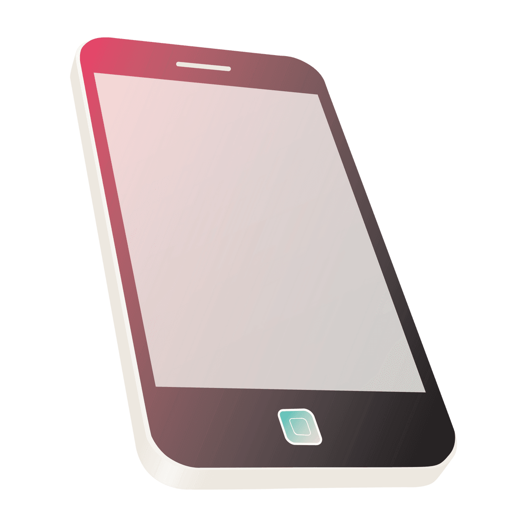 Transparent Smartphone Illustration with Copy Space for Creative Designs