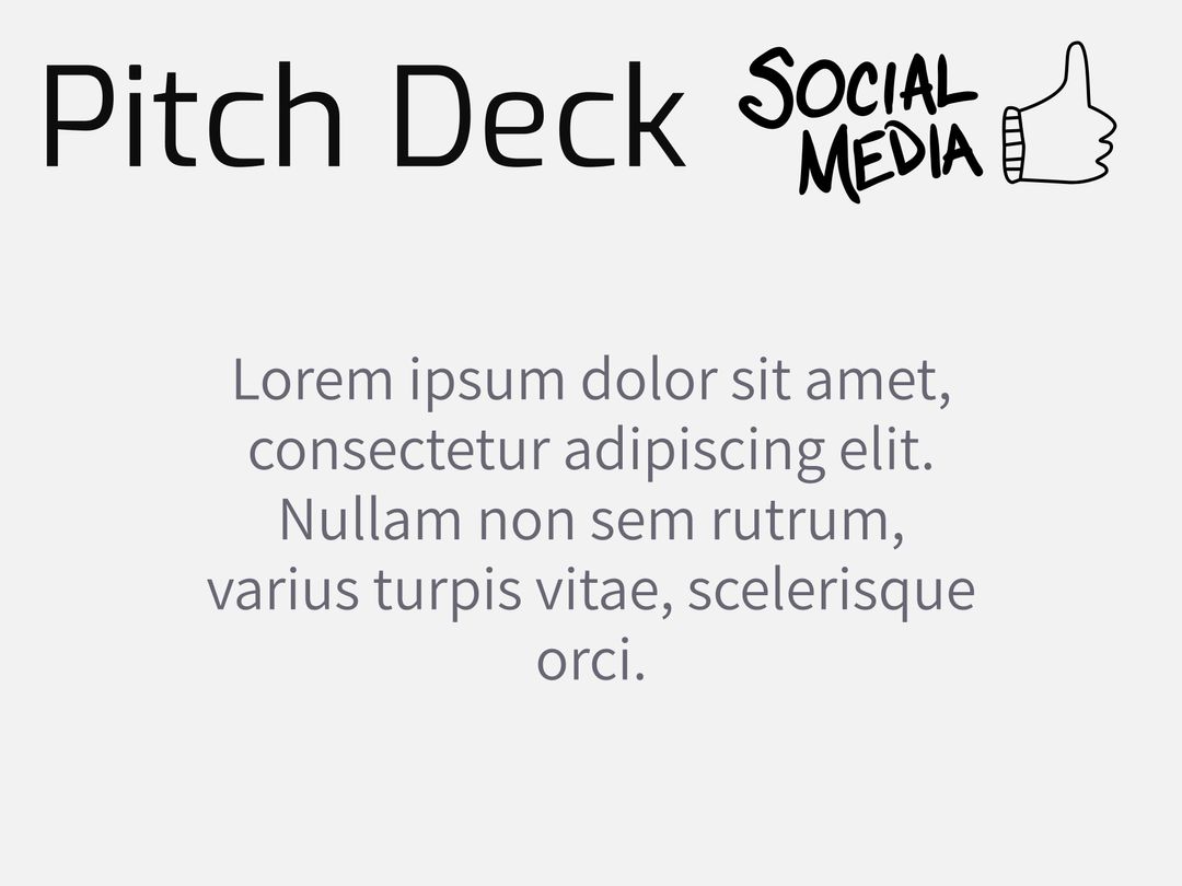 Minimalist Business Pitch Deck with Social Media Theme