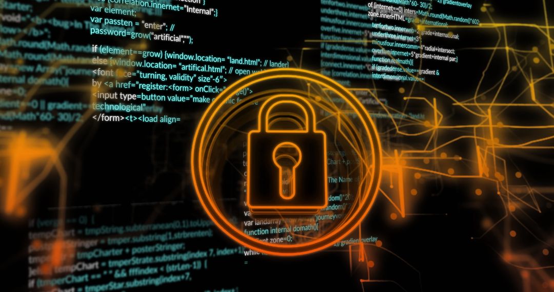 Digital Encryption Illustrating Cyber Security