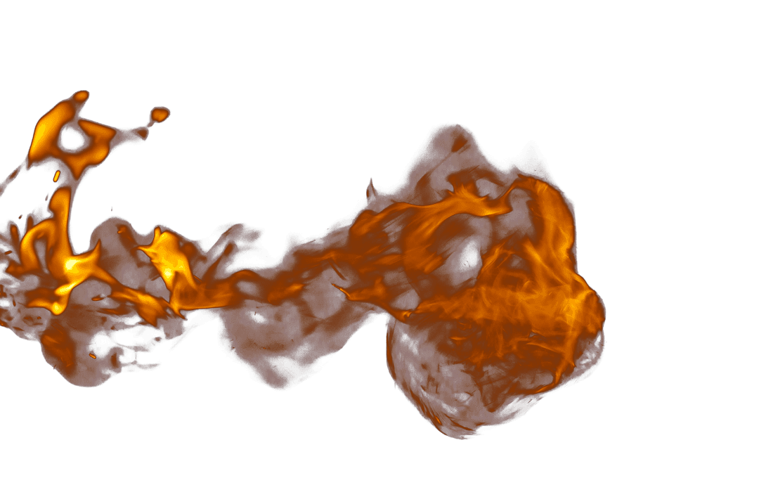 Realistic Yellow Flame on Transparent Background for Design