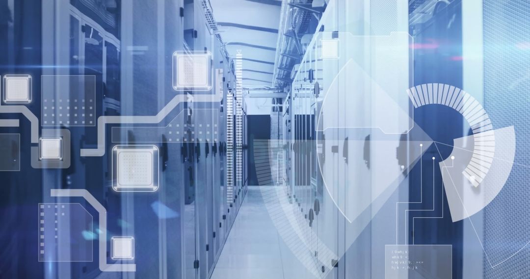 Futuristic Data Center with Advanced Network Infrastructure