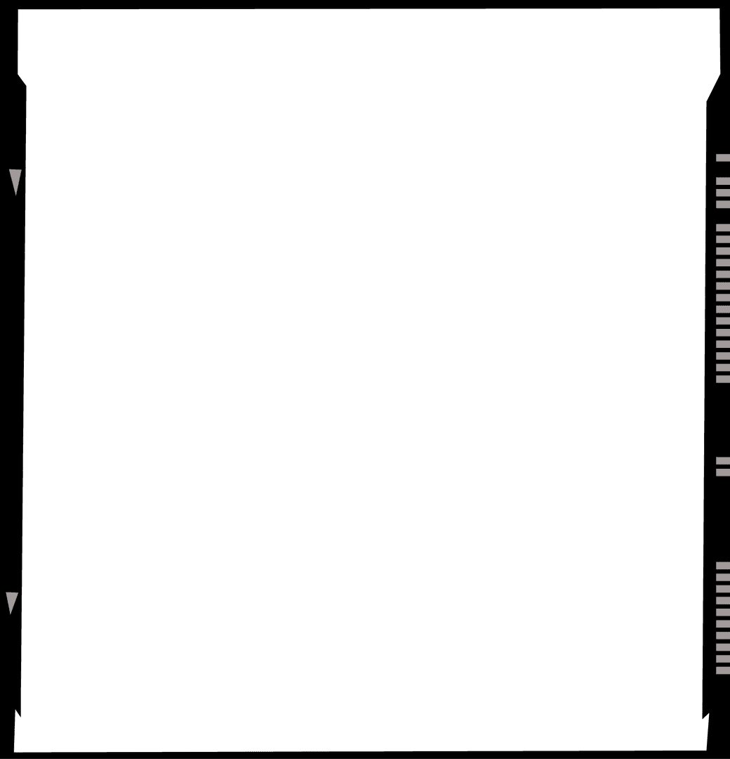 Abstract Teal Shape with Perforations and Arrows on Transparent Background