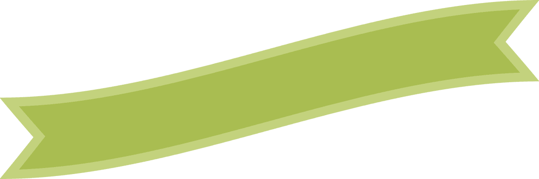 Transparent Flat Green Ribbon Banner Illustration