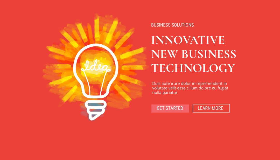 Innovative Business Technology Concept with Bright Lightbulb