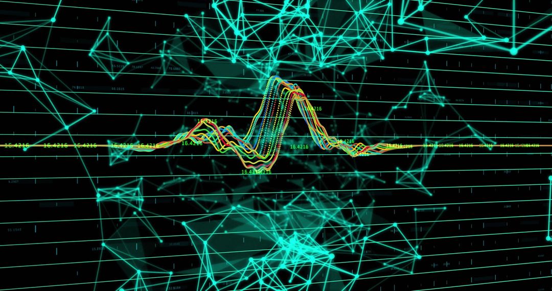 Abstract Digital Data and Network Connections Background