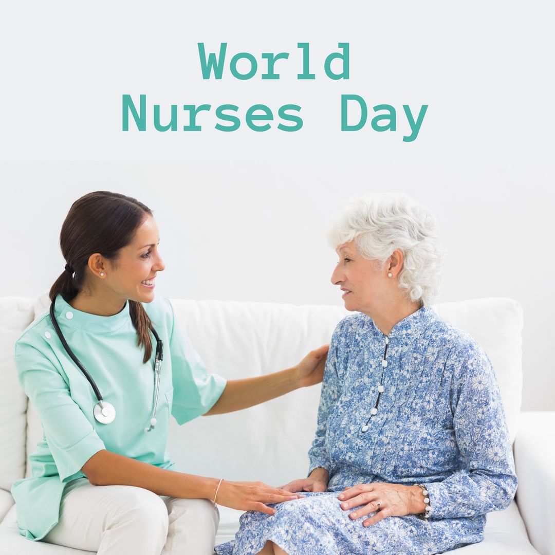 Compassionate Nurse Engaging with Elderly Patient for World Nurses Day