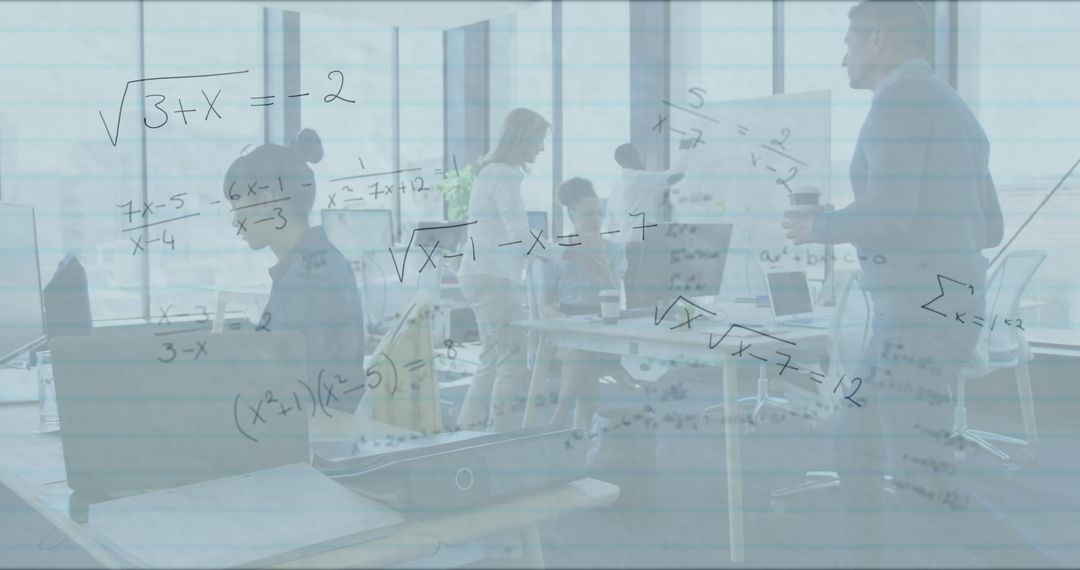 Team Innovation Brainstorm in Contemporary Office Setting