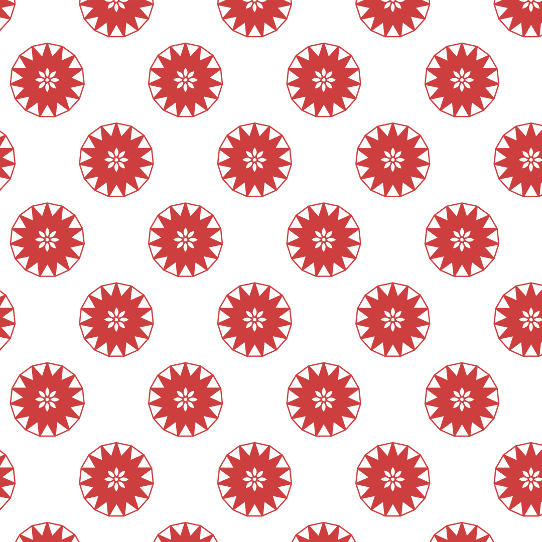Red Decorative Circles Pattern Transparent Background