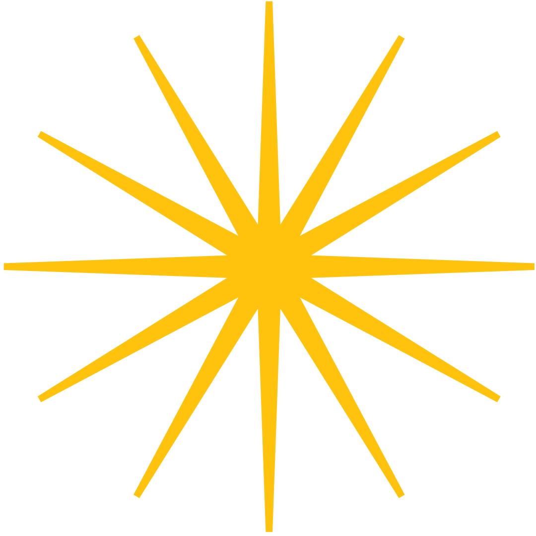 Yellow Starburst Design on Transparent Background for Graphics