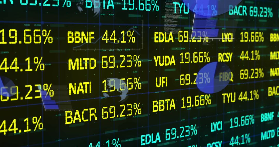 Futuristic Financial Dashboard with Stock Market Data Visualizations