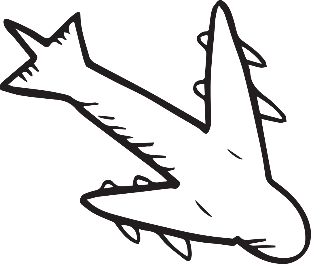 Simple Sketch Plane on Transparent Background for Travel Concepts