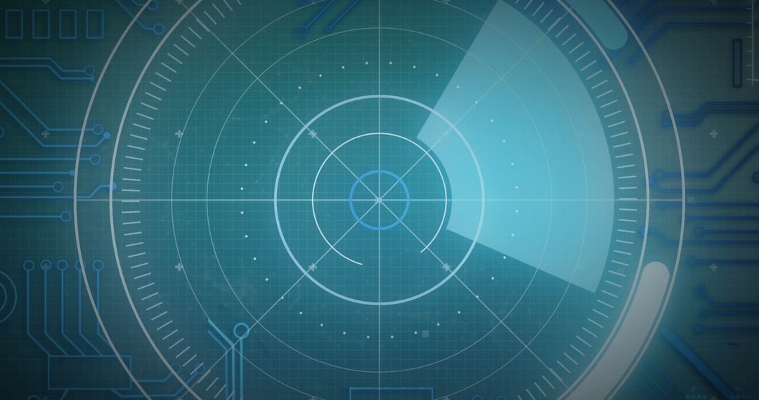 Futuristic Scope with Digital Interface Overlay