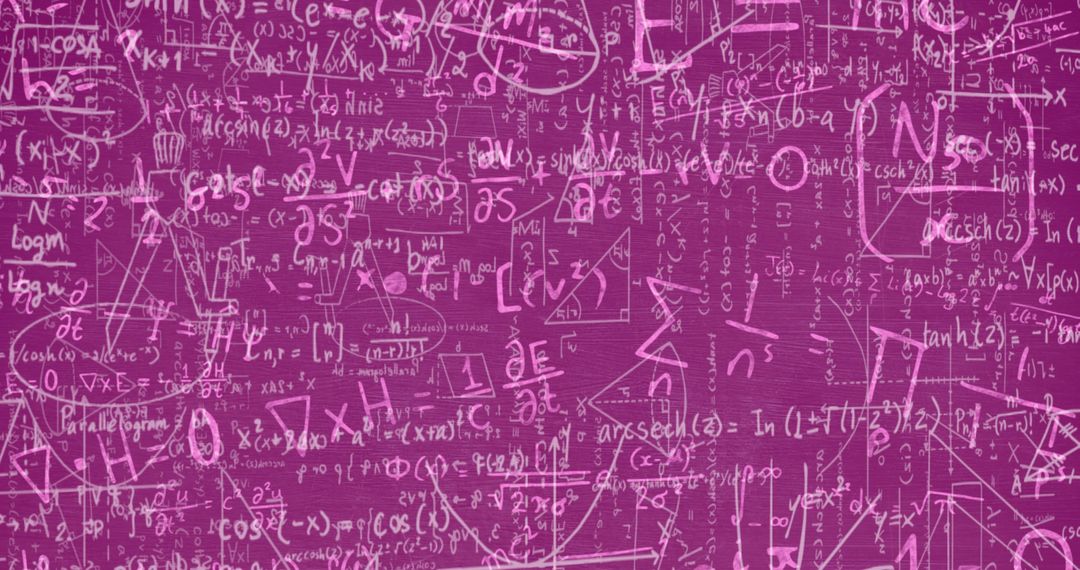 Mathematical Equations With Pink Background for Education