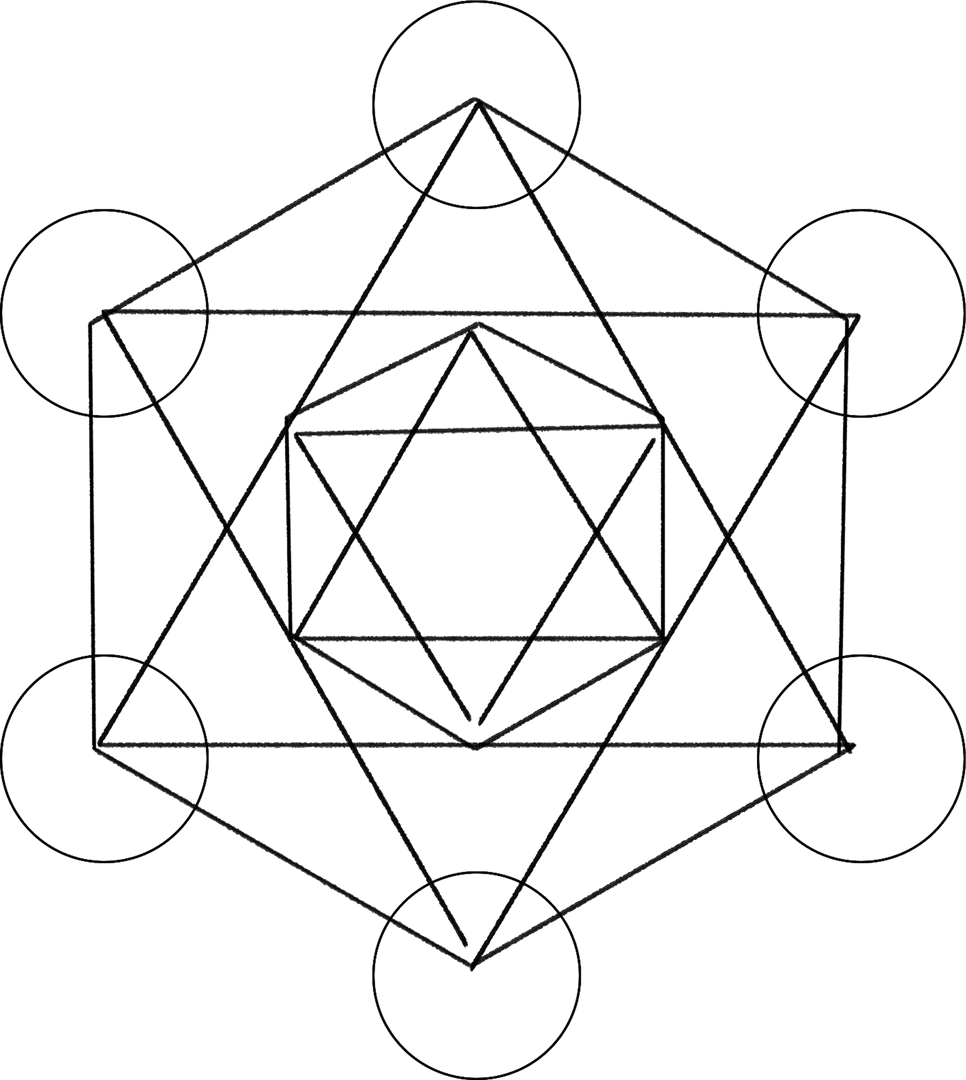 Abstract Circular and Geometric Shapes on Transparent Background