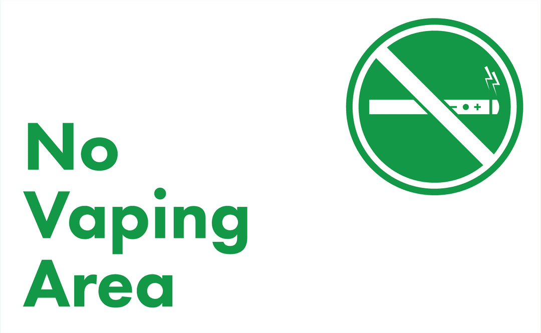 Transparent No Vaping Area Sign Digital Illustration