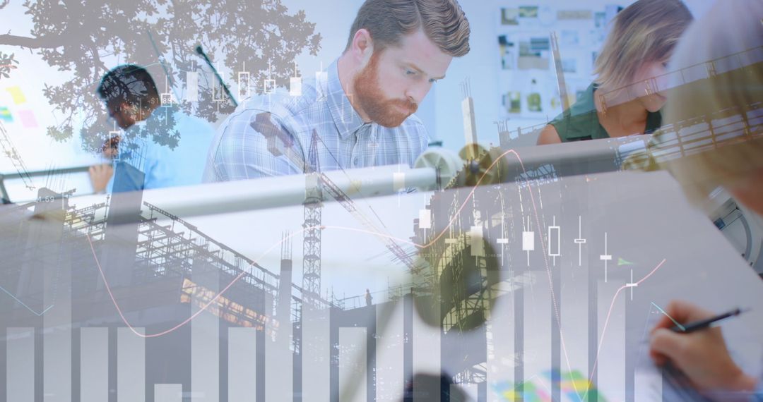 Architects Collaborating with Construction and Finance Overlay