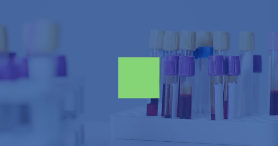 Flash Sale Concept with Test Tubes in Digital Medical Interface