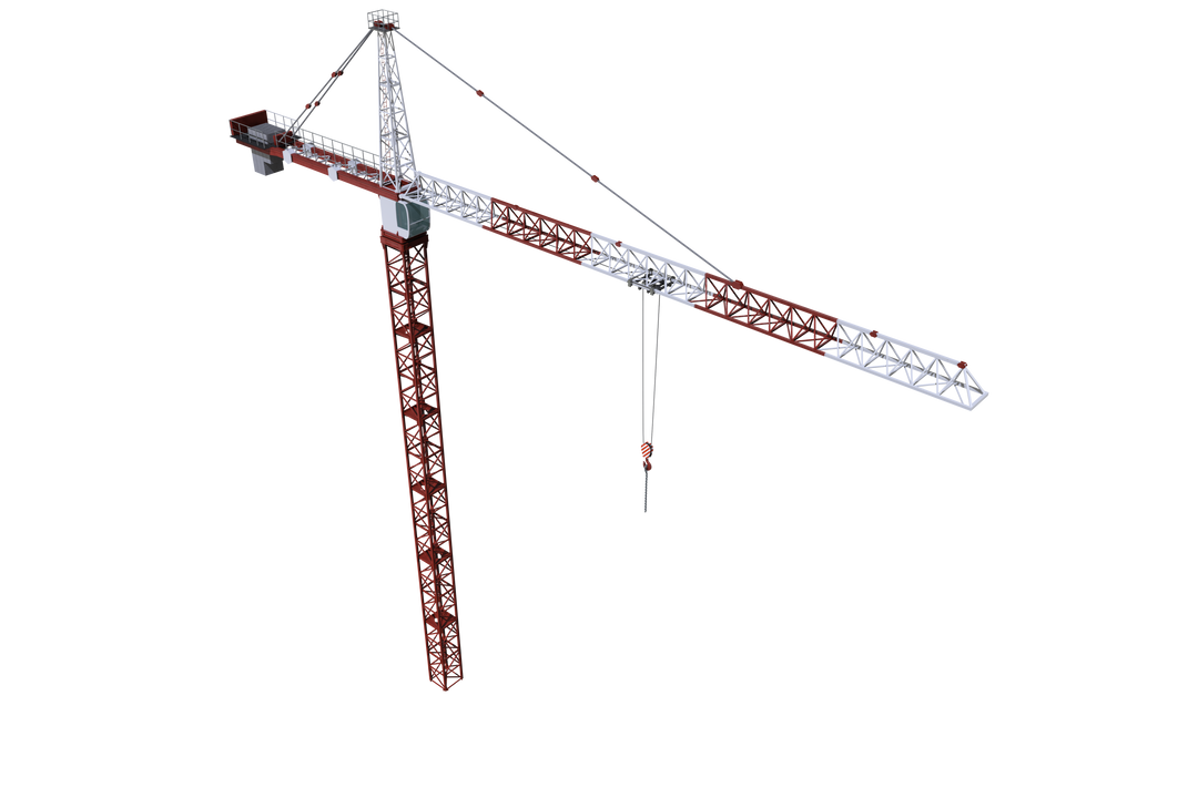 Transparent Studio Shoot of Tower Crane Isolated on White - Download Free Stock Images Pikwizard.com