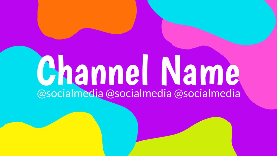 Colorful Social Media Header Template with Vibrant Blobs - Download Free Stock Templates Pikwizard.com