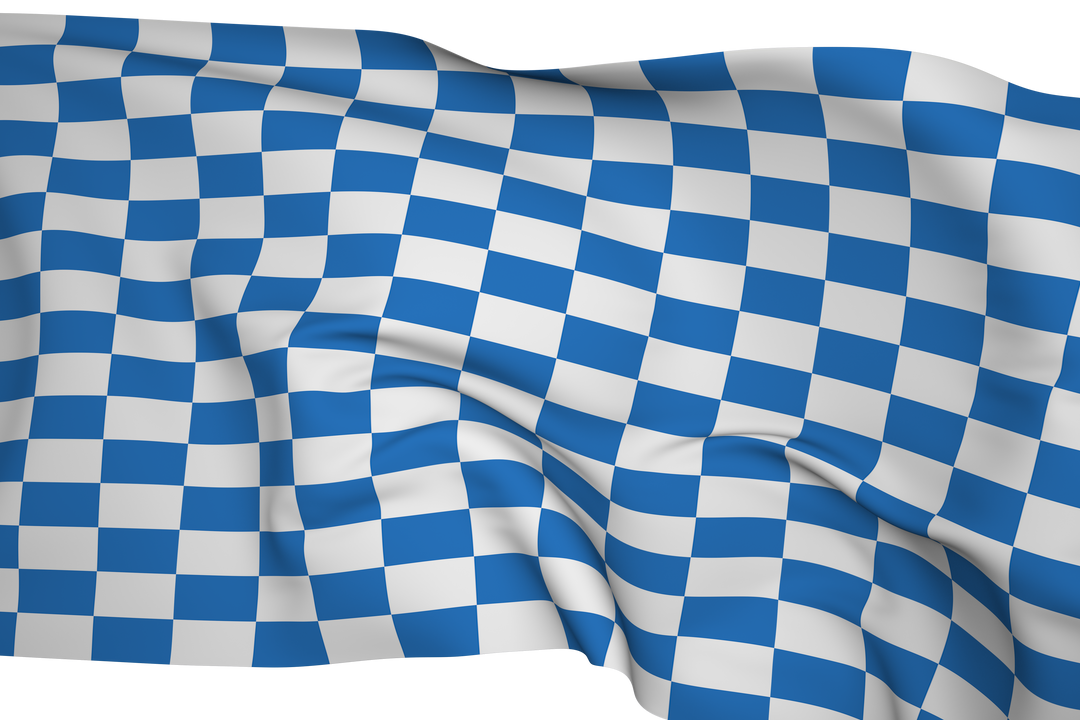 Transparent Background of Blue and White Checkered Flag Flapping - Download Free Stock Images Pikwizard.com