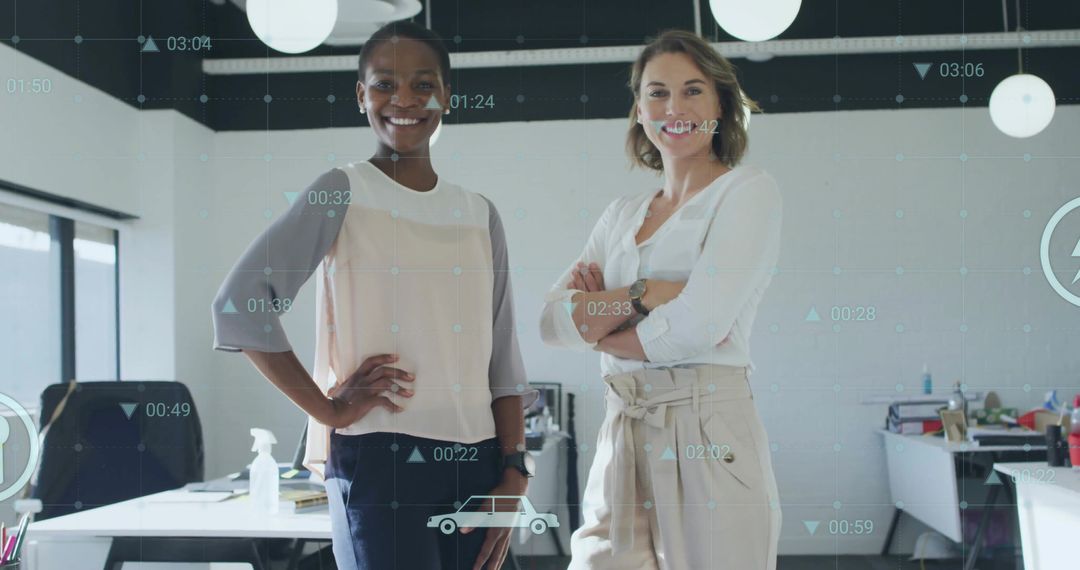 Women in Modern Office Embracing Digital Technology Collaboration