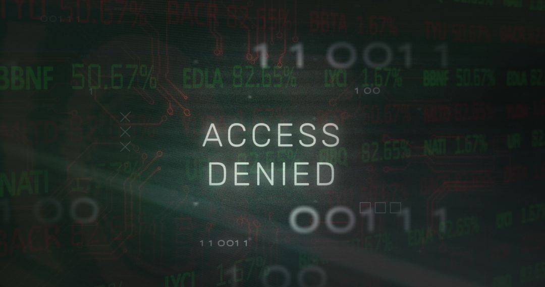 Futuristic Access Denied Digital Interface Concept