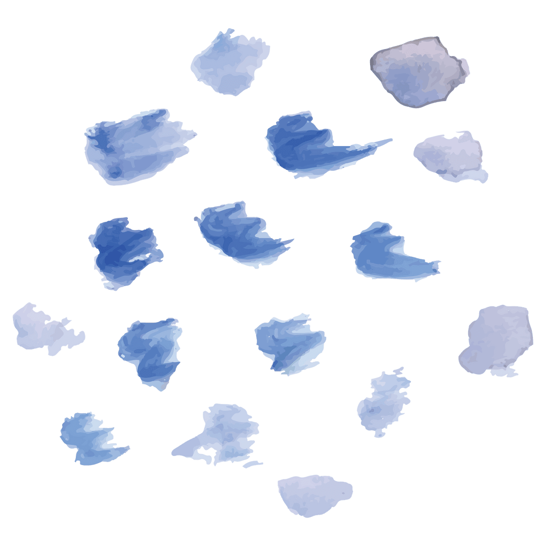 Transparent Abstract Watercolor Elements