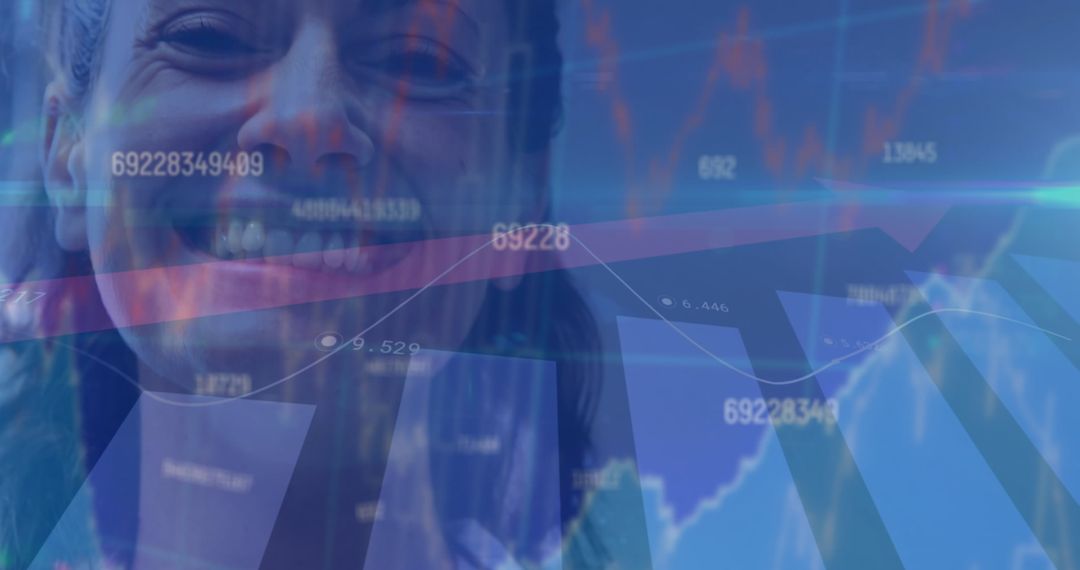 Digital Data Overlay of Caucasian Doctor in Healthcare Environment