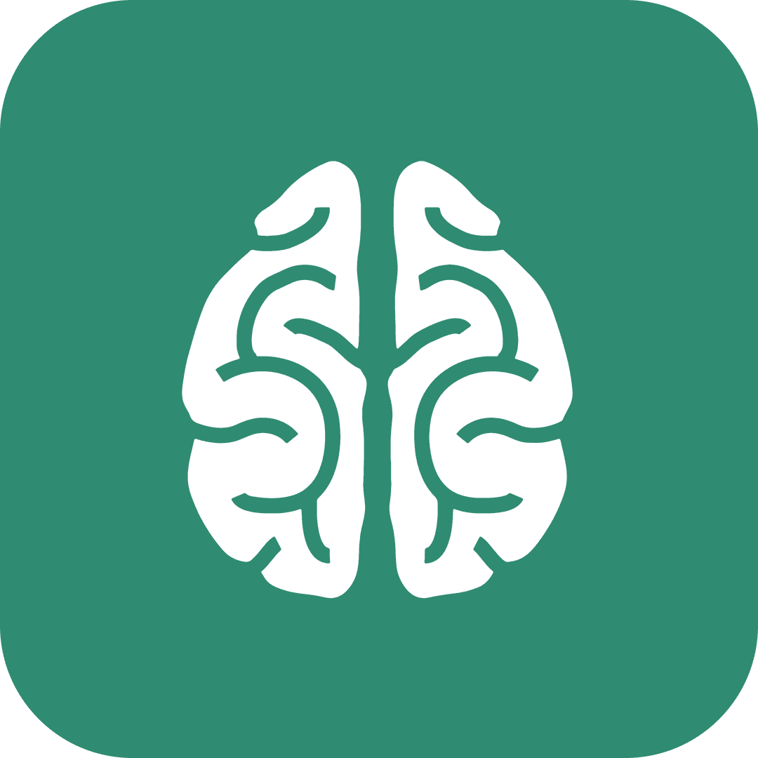 Transparent Brain Icon on Green Isolated Background with Copy Space - Download Free Stock Images Pikwizard.com