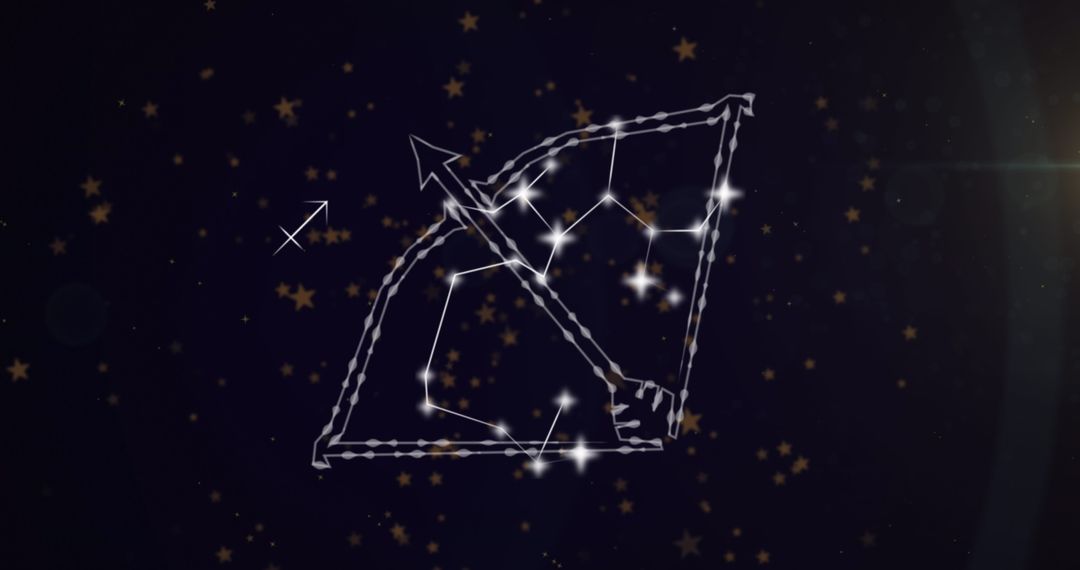 Sagittarius Constellation in Celestial Space Background