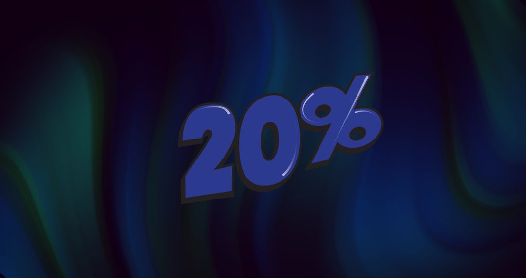 20 Percent Discount Promotion on Abstract Dark Background