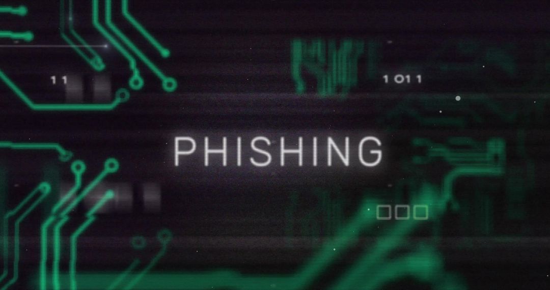 Phishing and Data Security Concept with Digital Circuit Board