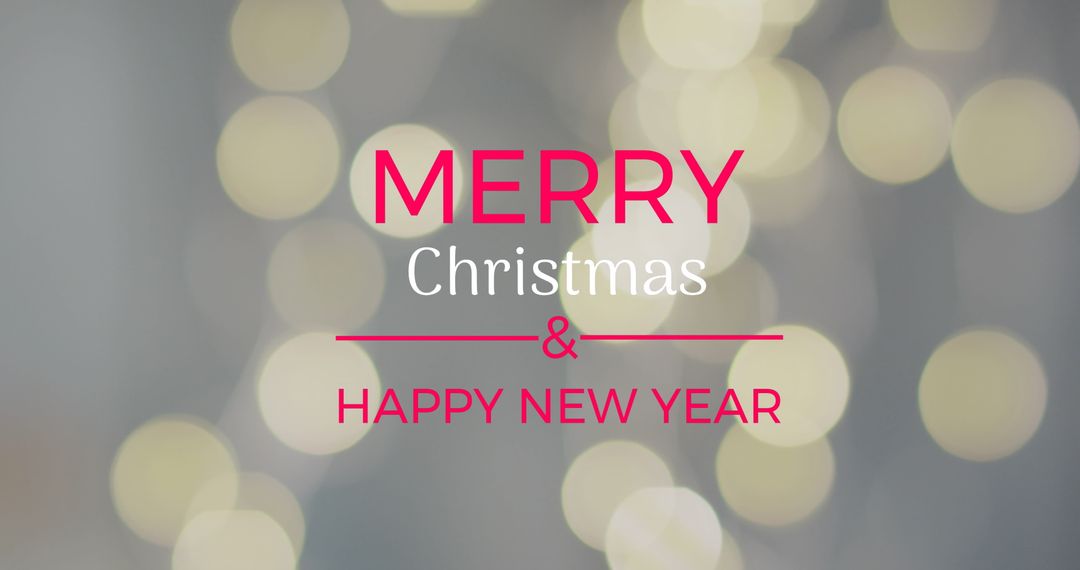 Festive Christmas and New Year Greetings with Bokeh Lights