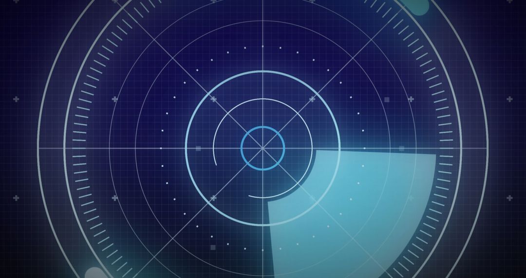 Futuristic Scope Scanning Over Digital Display